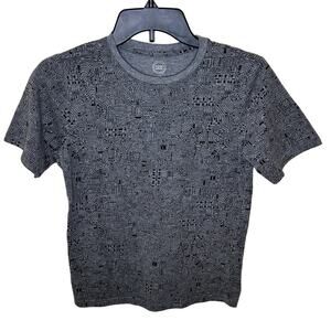 WONDER NATION YOUTH GRAY & BLACK SHORT SLEEVE CREW NECK T-SHIRT SIZE LARGE 10-12